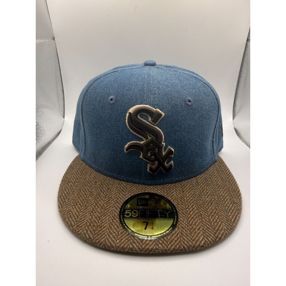 New Era 59Fifty Chicago White Sox Denim & Herringbone Fitted Hat 7 1/4